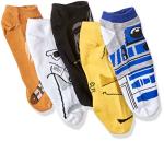 STAR WARS Chewbacca Darth Vader R2-D2 Faces 5 Pack Ankle Socks