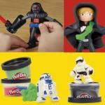 Play-Doh Star Wars Squish & Slice Lightsabers Playset, Bendy 4 Inch Luke Skywalker & Darth Vader Action Figures, Imagination Toys for 4 Year Old Boys & Girls & Up