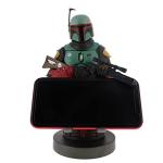 Exquisite Gaming: The Mandalorian: Boba Fett - Original Mobile Phone & Gaming Controller Holder, Device Stand, Cable Guys, Licensed Figure