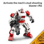 LEGO Star Wars Clone Shock Trooper Mech Building Toy for Boys & Girls - Poseable Star Wars Figure W/Pretend Play Blaster & Stud Shooter for Kids & Fans, Ages 6+ - Gift Idea for Birthdays - 75448