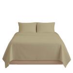 Sleeper Sofa Bed Sheet, 100% Cotton 400 Thread Count, 4 Piece Set, Deep Pocket Fitted Sheet, Soft Wrinkle Free & Breathable, Luxury Hotel Quality, Fits Up to 6 Inch Mattress (Queen, Beige)