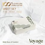 Mayfair Linen 100% Egyptian Cotton Queen Size Sheets Set - 4 PC Luxury Set, 600 Thread Count Egyptian Cotton Sheets Queen Size (White), Soft, Cooling, 16" Deep Pocket Sateen Weave Hotel Bedsheet