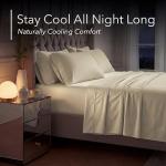 DECOLURE 100% Viscose Derived from Bamboo Sheets Queen Size - Luxury 6 Pc Naturally Cooling Sheets, Ultra Soft Bed Set - Deep 17" Pockets, Durable Double Stitching, Oeko Tex Standard (Creme)