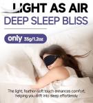 Mavogel Cotton Sleep Eye Mask - Updated Design Light Blocking with Adjustable Nose Bridge, Soft and Comfortable Night Eye Mask for Men Women, Eye Blinder for Shift Work, Includes Travel Pouch, Black