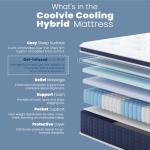 Coolvie 14 Inch King Mattress, Medium Plush Gel Memory Foam Mattress Hybrid, Double Cooling King Size in a Box Euro Top with CertiPUR-US Certified Foam, Supportive Pocket Coil for Motion Isolation