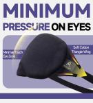 Mavogel Cotton Sleep Eye Mask - Updated Design Light Blocking with Adjustable Nose Bridge, Soft and Comfortable Night Eye Mask for Men Women, Eye Blinder for Shift Work, Includes Travel Pouch, Black