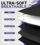 Mavogel Cotton Sleep Eye Mask - Updated Design Light Blocking with Adjustable Nose Bridge, Soft and Comfortable Night Eye Mask for Men Women, Eye Blinder for Shift Work, Includes Travel Pouch, Black