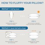 Sasttie Pillows Standard Size Set of 4, Full Size Bed Pillows for Side, Back, and Stomach Sleepers - Oeko-Tex Certified Down Alternative Plump Filling - Hotel Quality and Machine Washable, 4 Pack