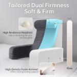 ENITYA 22" XL Back Pillow for Bed Sitting Up, Reading Pillow with Built-in Arms, Soft Back Support Chair, Ideal for Watching TV, Gaming, Nursing, Resting, Post Surgery, Dark Grey