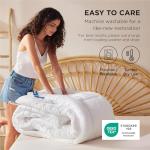 Bedsure Comforter Duvet Insert - Quilted Comforters Cal King Size, All Season Duvet, GentleSoft Down Alternative Bedding, with 8 Tabs, Gifts for Women/Men, White, California King 96 X 102 Inches