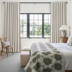 QJmydeco Black Out 96 Inch Long Boho Curtains 2 Panel Set, Farmhouse Curtains for Living Room Darkening/Thermal/Noise Reduction Textured Flax Linen Drape 8ft Hook&Ring Included Birch Off White 50"x96"