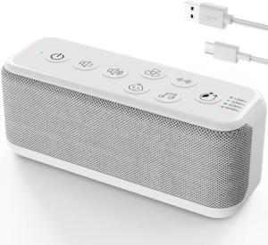 OnLyee White Noise Machine for Office Privacy & Noise Canceling, USB Rechargeable Sound Machine for Sleeping Adults, 42 Soothing Sounds, Lullabies, Fan Sounds, Auto-Off Timer – Ideal for Sleep & Focus