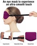 Hochoek Silk-Sleep-Mask Eye-Mask Eye-Cover Eyeshade - 100% Silk Soft Adjustable Strip(Black+Dark Blue+Purple)