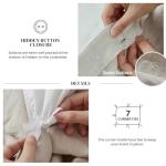 Simple&Opulence 100% Linen Duvet Cover Set, 3 PCS Natural French Flax Ruffle Duvet Cover Queen Size, Breathable Comfy Linen Bedding Comforter Cover with 2 Pillowcases (Natural Linen, 88" X 92")