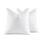 MIULEE 26x26 Euro Pillow Inserts,Set of 2 Down Feather Throw Pillows for Couch Sofa Bed, Decorative Fluffy Throw Pillow Inserts Cotton Fabric,White