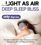 Mavogel Cotton Sleep Eye Mask - Updated Design Light Blocking with Adjustable Nose Bridge, Soft and Comfortable Night Eye Mask for Men Women, Eye Blinder for Shift Work, Includes Travel Pouch, Grey