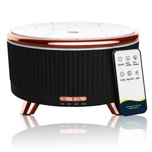 Diffusers for Essential Oils Large Room, 500ml Aromatherapy Diffuser Cool Mist Humidifier with Remote Control,7 Colors Lights & 4 Mist Mode Waterless Auto Off for Women Office Home