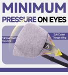 Mavogel Cotton Sleep Eye Mask - Updated Design Light Blocking with Adjustable Nose Bridge, Soft and Comfortable Night Eye Mask for Men Women, Eye Blinder for Shift Work, Includes Travel Pouch, Grey