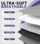 Mavogel Cotton Sleep Eye Mask - Updated Design Light Blocking with Adjustable Nose Bridge, Soft and Comfortable Night Eye Mask for Men Women, Eye Blinder for Shift Work, Includes Travel Pouch, Grey