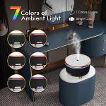 Diffusers for Essential Oils Large Room, 500ml Aromatherapy Diffuser Cool Mist Humidifier with Remote Control,7 Colors Lights & 4 Mist Mode Waterless Auto Off for Women Office Home