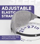 Mavogel Cotton Sleep Eye Mask - Updated Design Light Blocking with Adjustable Nose Bridge, Soft and Comfortable Night Eye Mask for Men Women, Eye Blinder for Shift Work, Includes Travel Pouch, Grey