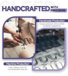 Mavogel Cotton Sleep Eye Mask - Updated Design Light Blocking with Adjustable Nose Bridge, Soft and Comfortable Night Eye Mask for Men Women, Eye Blinder for Shift Work, Includes Travel Pouch, Grey