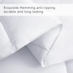 COHOME Quilted Oversized Queen Size Comforter - All-Season Down Alternative Duvet Insert - Luxury Hotel Winter Warm White Comforter with Anti-Clump Tech & 8 Tabs - Reversible（98"x98"）