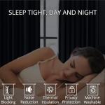 BOHOMOCASA 100% Blackout Curtains – Black and White Pinstripe Blackout Curtains, Thermal Insulated & Noise Reducing Window Panels, Energy Saving Modern Striped Drapes, 2 Panels, Each W52×L63