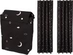 Amazon Basics Portable Blackout Curtain Shade with Suction Cups, 50" W x 78"L, 2-Pack, Moon and Stars