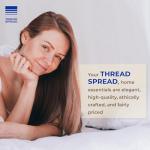 THREAD SPREAD 100% Egyptian Cotton Sheets Full Size - 600 Thread Count White Sheet, 4 PC 16" Deep Pocket Full Size Sheets Sets, High Thread Count Soft Cooling Sateen Weave Cotton Hotel Luxury Sheet