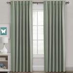 H.VERSAILTEX Blackout Curtains Thermal Insulated Window Treatment Panels Room Darkening Blackout Drapes for Living Room Back Tab/Rod Pocket Bedroom Draperies, 52 x 96 Inch, Light Sage,2 Panels