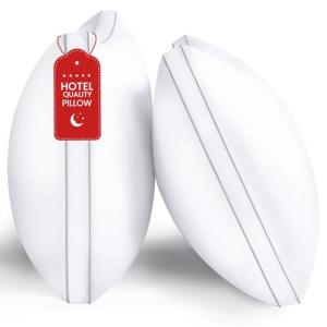ROUMEA Pillows Queen Size Set of 2, Gusseted Bed Pillows for Sleeping 2 Pack, Luxury Hotel Quality, Supportive Queen Pillow with Soft Down Alternative for Back Stomach Side Sleepers, Machine Washable