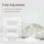 Coop Home Goods Original Adjustable Pillow, Queen Size Bed Pillows for Sleeping, Cross Cut Memory Foam Pillows - Medium Firm Back, Stomach and Side Sleeper Pillow, CertiPUR-US/GREENGUARD Gold