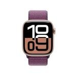 Apple Watch Series 10 [GPS 42mm case] Smartwatch with Rose Gold Aluminum Case with Plum Sport Loop. Fitness Tracker, ECG App, Always-On Retina Display, Carbon Neutral