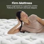 BedStory Firm Mattress Queen - 14 Inch Hybrid Mattress with Ideal Lumbar Support and Reinforced Edges - Back Pain Relief, Motion Isolation - CertiPUR-US, Fiberglass-Free, 365-Night Trial