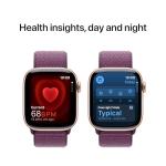 Apple Watch Series 10 [GPS 42mm case] Smartwatch with Rose Gold Aluminum Case with Plum Sport Loop. Fitness Tracker, ECG App, Always-On Retina Display, Carbon Neutral