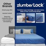 The Original USA Patented ZlumberLock – Secure Sheet Holder with Heavy-Duty Mattress Straps – No More Loose Bedding, Universal Fit, Easy One-Time Installation