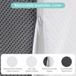 Cozymaker 7.5" Bed Wedge Pillow for Sleeping After Surgery, Back Support, Leg Elevation, Gerd Acid Reflux, Neck Pain, Snoring, Cooling Memory Foam Triangle Incline Wedge, Removable Washable Cover