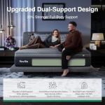 Novilla AiryFlow King Size Mattress 14 Inch, Gel Memory Foam Mattress King for Cool Night & Spinal Alignment, Pressure Relief & Motion Isolation, Green Tea-Infused, CertiPUR-US Certified, Medium Firm