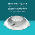 Homedics SoundSleep White Noise Machine, Silver, Small Travel Device with 6 Relaxing Nature Sounds, Portable Therapy for Home, Office, Nursery, Auto-Off Timer