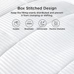 Bedsure Duvet Insert Queen Size - Lightweight Comforter, Quilted Cooling Duvet Insert, Down Alternative Summer Comforter with 8 Tabs, Ultra Soft, Striped, Machine Washable, Queen, 88x88 inches