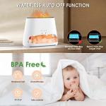 SALKING 2-in-1 Himalayan Salt Lamp & Ultrasonic Essential Oil Diffuser, Aromatherapy Diffuser Cool Mist Humidifier, Original Salt Therapy Lamp, 100% Pure Himalayan Salt, Ambient Glow, 150ml (White)