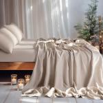 LBRO2M 100% Linen Sheet Set Queen Size, Bed Sheets 4 Piece Sets, Solid Color Natural Flax Bed Sheets Soft Breathable Bedding,16" Deep Pocket,All Season (Queen, Linen)