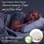 CLD COLLECTIONS Bed Pillows Cross Cut Memory Foam for Sleeping,Queen Size Bedding Pillow(White), Washable Supportive Pillow for Sleeping, Adjustable Density for Back, Stomach and Side Sleeper