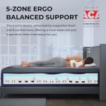 Sweetnight CoolNest 14 Inch King Size Mattress, Cooling King Memory Foam Mattress for Cool Night Sleep, 5-Zone Ergo Support for Pressure Relief, Medium, CertiPUR-US Certified