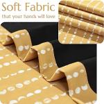 jinchan 95% Blackout Boho Curtains 84 Inches Long Mustard Moon Phases Printed Drapes Rod Pocket Thermal Insulated Curtains for Bedroom Nursery Yellow Window Drapes Curtain Set 2 Panels