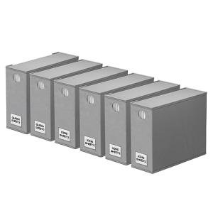 SpaceAid 6 Pack Bed Sheet Organizers and Storage, Foldable Sheet Organizer with Window for Linen Closet, Set Folder Keeper for Queen & King Size Bedding Storage (Gray)