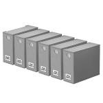 SpaceAid 6 Pack Bed Sheet Organizers and Storage, Foldable Sheet Organizer with Window for Linen Closet, Set Folder Keeper for Queen & King Size Bedding Storage (Gray)