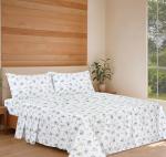 RUVANTI 100% Organic Cotton Sheets Queen Size, Percale Weave, GOTS Certified, 4-Piece Set, Deep Pocket 15", Crisp & Breathable, Soft Durable Bedding, Sábanas Algodón Orgánico – Halcyon