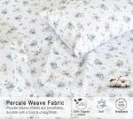 RUVANTI 100% Organic Cotton Sheets Queen Size, Percale Weave, GOTS Certified, 4-Piece Set, Deep Pocket 15", Crisp & Breathable, Soft Durable Bedding, Sábanas Algodón Orgánico – Halcyon